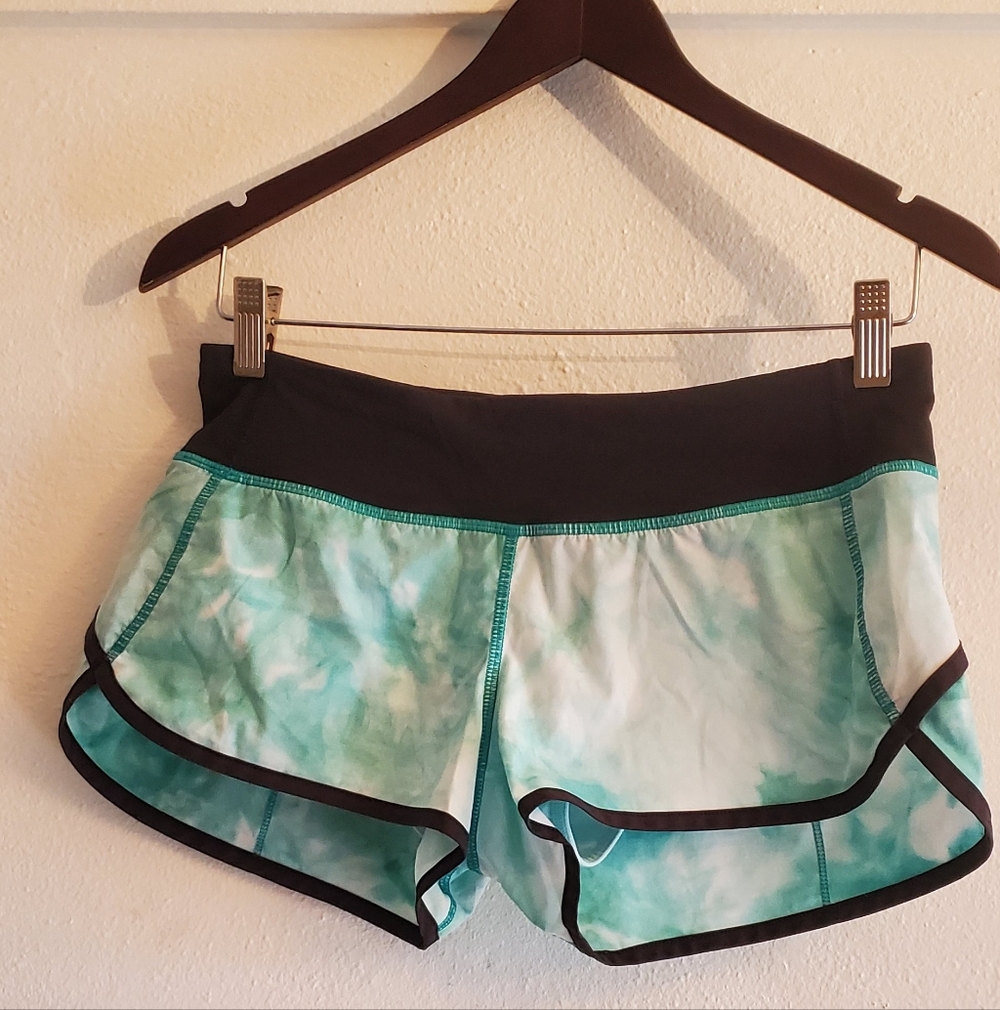 Lululemon Torquoise, White, and black shorts